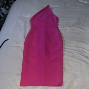Pink midi bandage dress